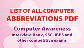 500+ List of All Computer Abbreviation PDF For SSC IBPS RRB