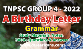 A Birthday Letter Prose Book Back Answers Glossary TNPSC G2