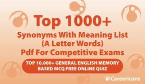 1000+ List of Synonyms & Meanings For Competitive Exams