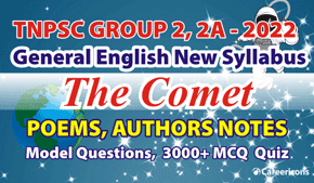 The Comet Poem & Author Details MCQ PDF TNPSC Group 2 & 2A