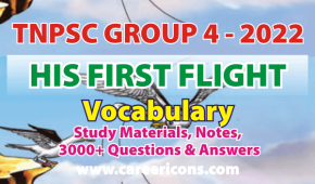 His First Flight Prose Vocabulary MCQ Notes PDF TNPSC G2/2A
