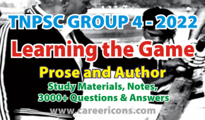 Learning the Game Prose & Author Details MCQ PDF TNPSC G2/2A