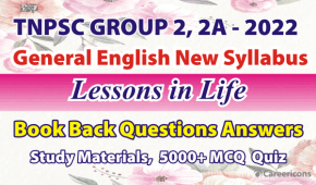 Lessons in Life Poem Book Back Answers & Glossary | TNPSC G2