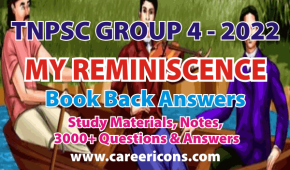 My Reminiscence Prose Book Back Answers & Glossary PDF TNPSC