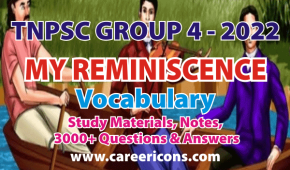 My Reminiscence Prose Vocabulary Section MCQ PDF TNPSC G2/2A