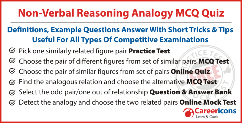 non-verbal reasoning analogy mcq quiz for all competitive examinations