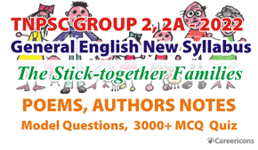 The Stick Together Families Poem & Author Details MCQ TNPSC