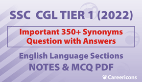 Top 100+ English Synonyms MCQ With Answers PDF For SSC CGL