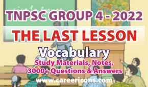 The Last Lesson Prose Vocabulary Parts MCQ PDF TNPSC Group 2