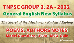The Secret of the Machines - Author Details MCQ PDF TNPSC G2
