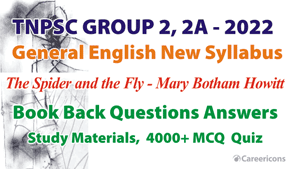 The Spider And The Fly Book Back Answers & Glossary TNPSC G2