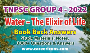 Water The Elixir of Life Book Back Answers Key PDF TNPSC G2